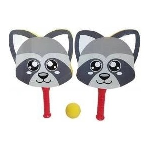 Mádara A set of foam raccoon with a ball ball