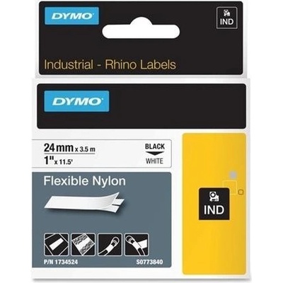 páska DYMO 1734524 D1 Black On White Flexible Nylon Tape (24mm) (S0773840/1734524)