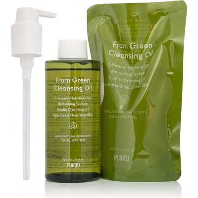 Purito From Green čisticí pleťový olej + náhradní náplň 2 x 200 ml