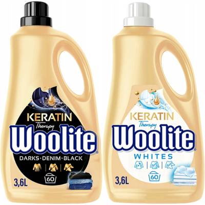 Woolite Tekutý prací prostředek na černé + bílé 2 x 3,6 l