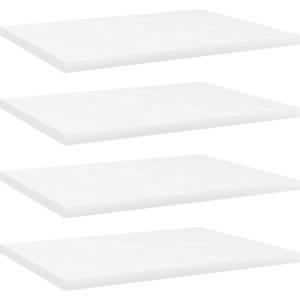 vidaXL Рафтове за етажерка, 4 бр, бели, 40x30x1, 5 см, инженерно дърво (805154)