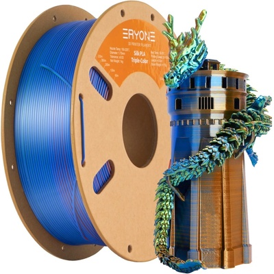 Economy Eryone SILK PLA oranžová, zelená, modrá 1 kg 1,75 mm
