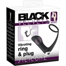 Návleky, nadstavce a krúžky na penis Black Velvets Vibrating Ring + Plug