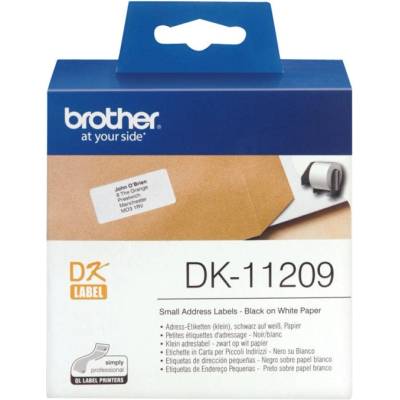 Brother P-Touch DK-11209 щанцован адресен етикет малък 29x62mm, 800 етикета (DK11209)