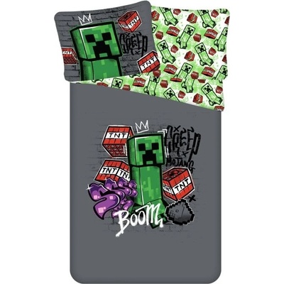 Jerry Fabrics Obliečky Minecraft Metro Art Bavlna 140x200 70x90