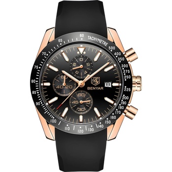 BENYAR Часовник benyar og-14673 - Черен / Златен kp14673 (og-14673)
