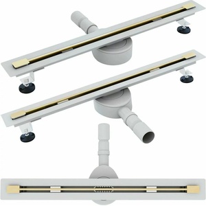 Rea Комплект душ канал с капак в цвят матово злато Rea Neo Ultra Slim 80 см (5902557387021)