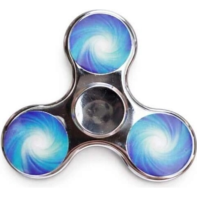 Fidget Spinner kovový nerezový modrý