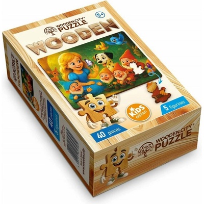 WOODEN CITY Drevené Princezná a trpaslíci 40 dielov