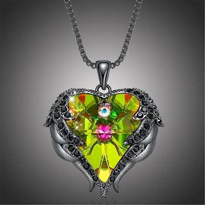 Éternelle Náhrdelník Swarovski elements NH2129-SN8080A(7) Zelená