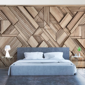 Image 1 of Art Gift Decor Фототапет Дървени елементи 2