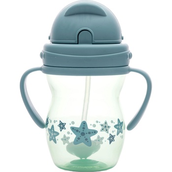 Lorelli Чаша с дръжки и сламка Lorelli Baby Care - 275 ml, Blue/Green (10230600004)