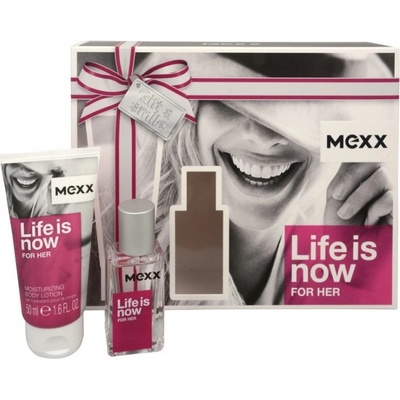 Mexx Life Is Now Her EDT 15 ml + telové mlieko 50 ml darčeková sada