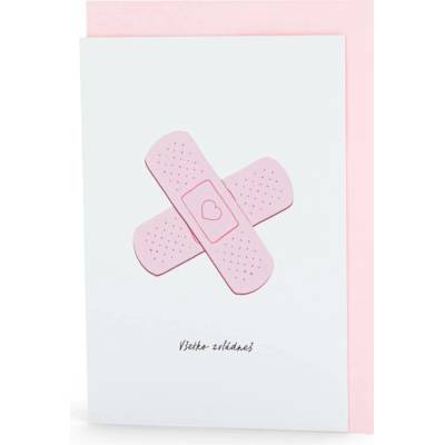 Bella Rose Přání Všetko zvládneš + obálka – SK, růžová barva, papír