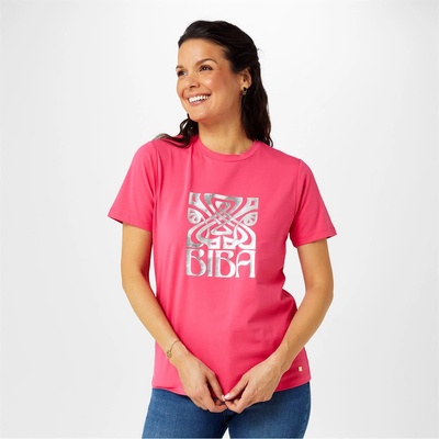 Biba Тениска Biba Logo T-Shirt - Raspberry