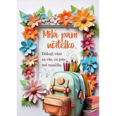 Přání pro paní učitelku Aktovka – Zboží Dáma
