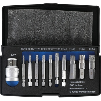 BGS 9170 | Sada na povolenie poškodených skrutiek | pre defektný T-profil (pre Torx) T10 - T55 | 11-dielna