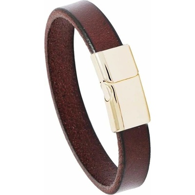 NAKY Pánský kožený náramek Omaha Gold N081