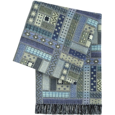 SCANquilt vlněný pléd Lamb soft mexico modrokhaki střední 130x200