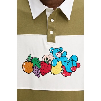 Inbetweeners Памучна тениска с яка Inbetweeners в зелено с десен S5TWUAPO034 (S5TWUAPO034)