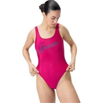 Speedo Бански костюм Speedo Women's Logo Deep One Piece Swimsuit - Purple/Blue