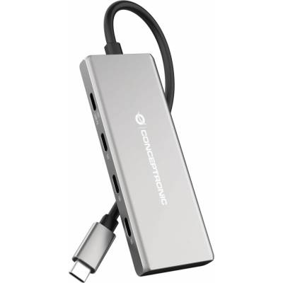 AV adaptér Conceptronic CONCEPTRONIC Dock USB-C->4xUSB-C,3xUSB-A,100WPD o tloušťce 0,25m