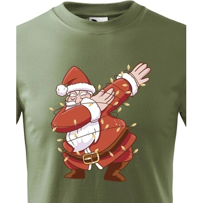 Dětské tričko Santa a světélka Barva Military 69 Canvas Bezvatriko.cz 2178