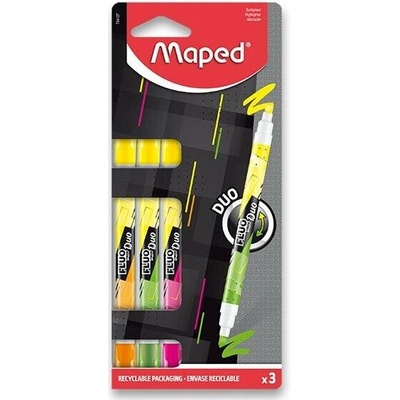 Maped Fluo Peps Duo Neon 3 ks 734127