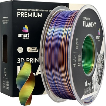 Smart Print FG-S106-E1, 3D филамент, PLA Silk, Tri Color, Orange, Blue, Green, 1kg, 1, 75mm (FG-S106-E1)