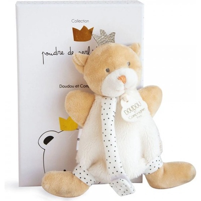 DouDou et Compagnie Perlidoudou Medvídek s držákem na dudlík 15 cm