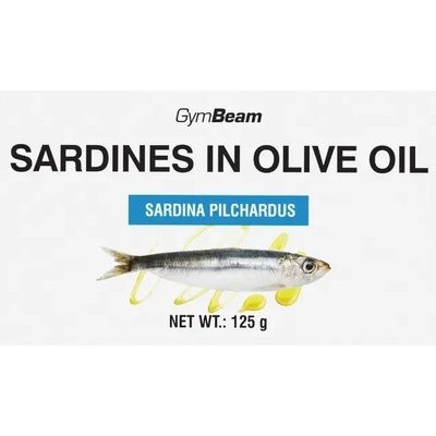 GymBeam Sardinky v olivovém oleji 125 g – Zbozi.Blesk.cz