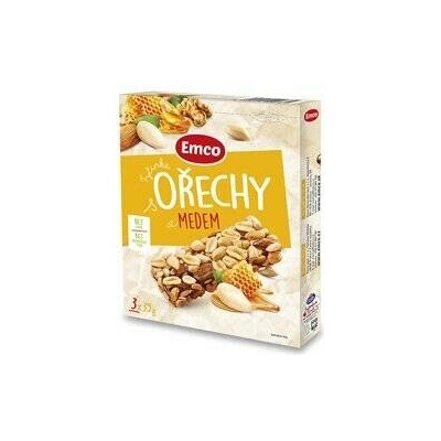 Emco ořechové tyčinky Ořechy a med 3 x 35 g