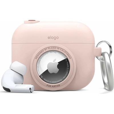 elago Защитен калъф Elago AirPods Pro Snapshot Silicone Case, за Apple AirPods Pro, силиконов, с карабинер, розов (EAPPAT1-SPK)