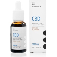 USA medical Oral Drops 3000 mg CBD olej 30 ml