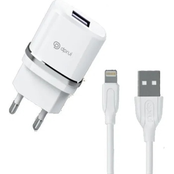DPRUI Адаптер Dprui C1 2в1 + кабел с Lightning конектор за iPhone или iPad (454923)