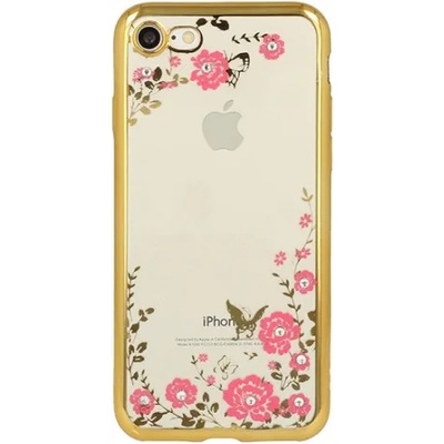 Huawei Силиконов калъф кейс за Huawei P8 Lite 2017 / P9 Lite 2017 / Honor 8 Lite с цветя златен