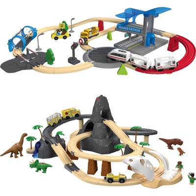 lupilu Dřevěná železnice City Express Dinoland – Zboží Dáma