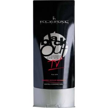 Kléral Black Out Hard Hold Design Extra Strong Gel IV extra silný profesionální gel na vlasy 200 ml