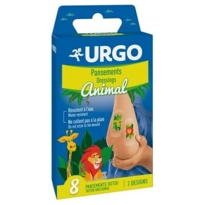URGO Náplasti na tetovanie detské, vodeodolné, 2 motívy, 8 ks