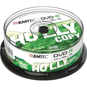 Emtec DVD-R 4,7GB 16x, cakebox, 25ks (ECOVR472516CB)