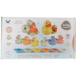 Raya Toys Комплект играчки за баня Raya Toys - Патета и костенурка с лодки, 16 части (503125173)