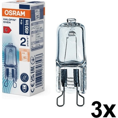 Osram SADA 3x žiaroviek do rúry HALOPIN G9/40W/230V 2700K - Osram P225759-3ks