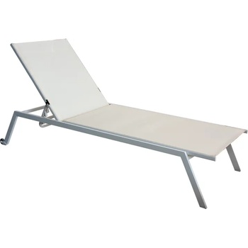 Image 1 of Horecano G-Метален шезлонг 4-позиционен СИВ с колелца 70x197, 5xh34, 5cm (40574TB-ST-WHEEL-GREY) (0195327)