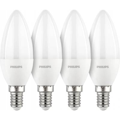 Philips 4x LED žárovka E14 B35 4,9W = 40W 470 lm 2700K teplá bílá Milk