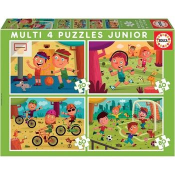 Educa Пъзел 4 в 1 Educa - Да спортуваме (EDU18602)