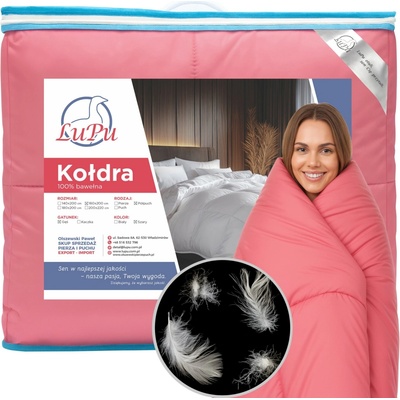 LuPu Prikrývka Páperová celoročná antialergická Ružový Púch HUSÍ 3 160x200