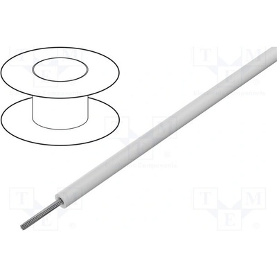 Alpha Wire 782607 WH005 Vodič HookUp Wire lanko Cu 26AWG PVC bílá 600V 30,5m