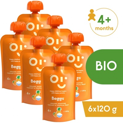 Beggs BIO Smoothie s jogurtem a tropickým ovocem 120 g – Sleviste.cz