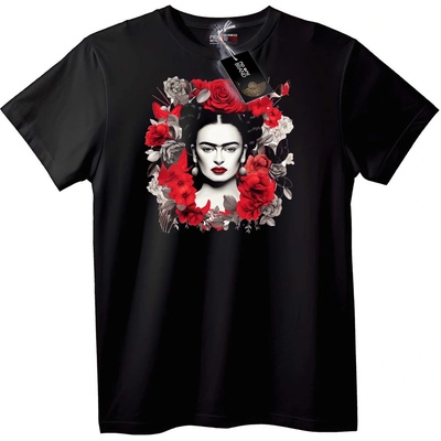 NOONEBRAND Тениска с цветя на Frida Kahlo - 3XL, White
