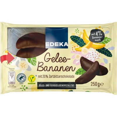 Edeka Banániky v želé obaľované v horkej čokoláde 250 g